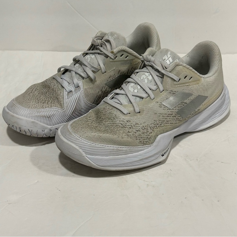 Babolat Women's Jet Mach 3 All Court Tennis Shoes White Gray Lightweight Size 8